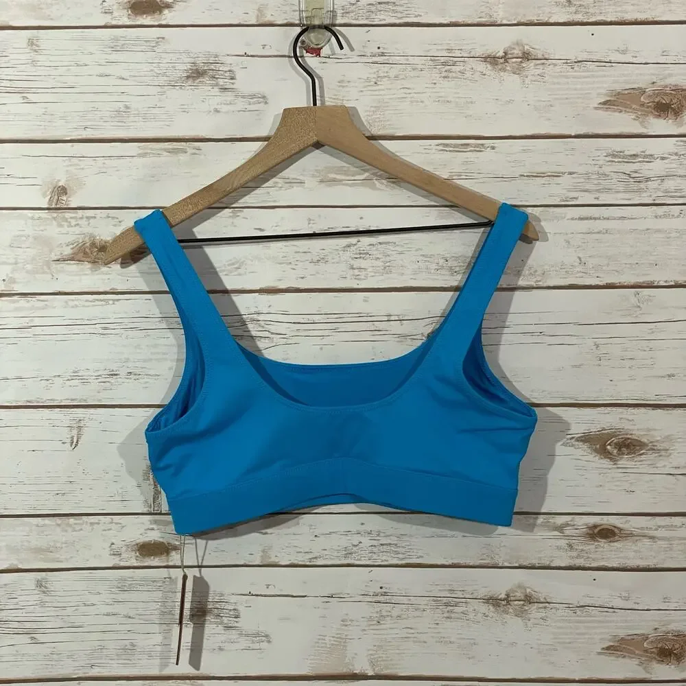 NWT SKIMS Tank Bikini Top - Turquoise - Large